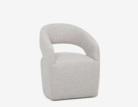 TIVOLI - modern contemporary dining chair on casters - Grey