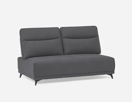 SIMON - modern contemporary armless loveseat with adjustable backrest - Grey