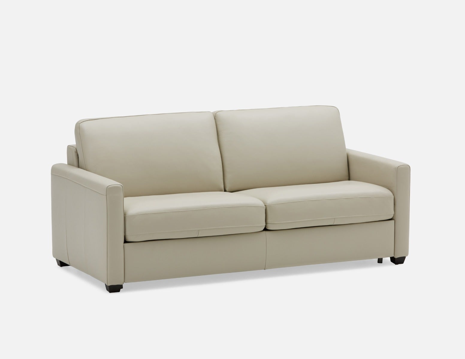 Structube Canada Belgrove 100 Leather Sofa Bed in Beige