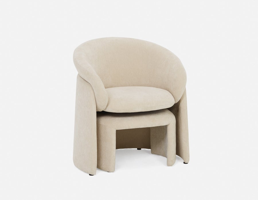 HANCHA chaise d'appoint moderne avec pouf undefined