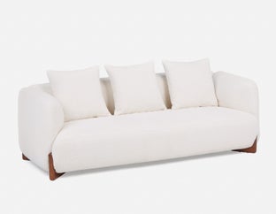 LAUSANNE - mid century modern sofa - Cream