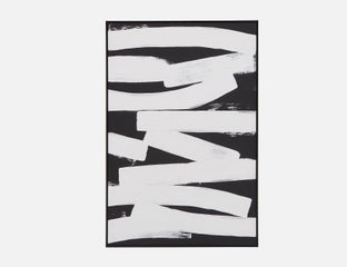 VANA - tableau encadré 82 cm x 122 cm - Noir/blanc