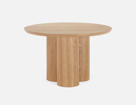 GUIDO - table de salle à manger ronde minimaliste moderne 120 cm - Brun