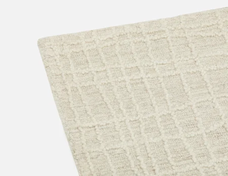 OUREA - tapis artisanal en laine 10'x12' - Ivoire