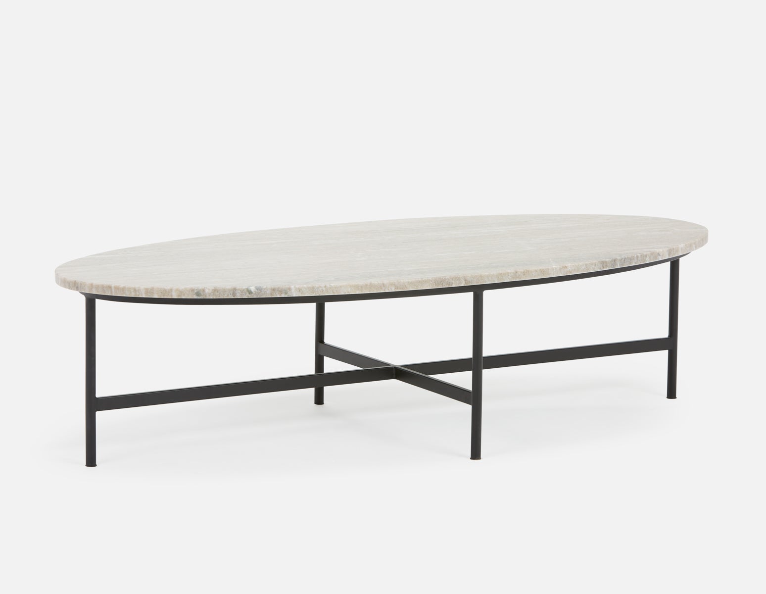 UTAH oval marble coffee table 140cm