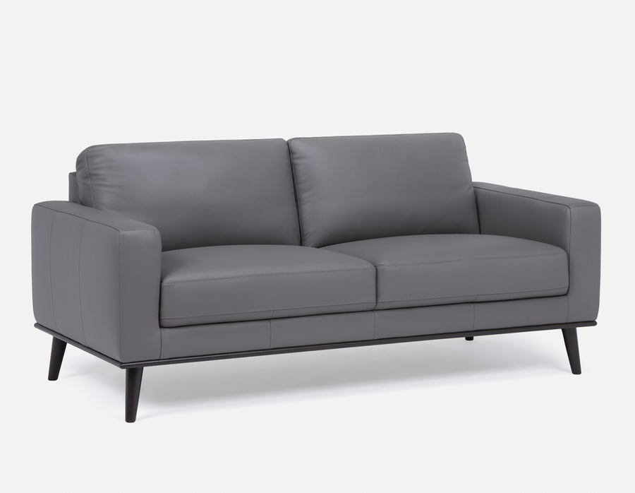 BETTA 100% leather mid century sofa undefined