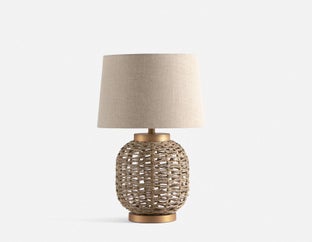 RODNEY - hand-made rope table lamp 58 cm height - Natural