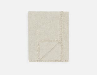 KARNAL - woven throw 50" x 60" - Natural