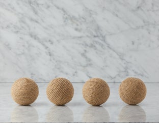 BALZ - ensemble de 4 boules décoratives 11 cm - Naturel