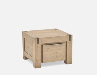 BREMEN - table d'appoint en bois d'acacia campagnard moderne - Brun