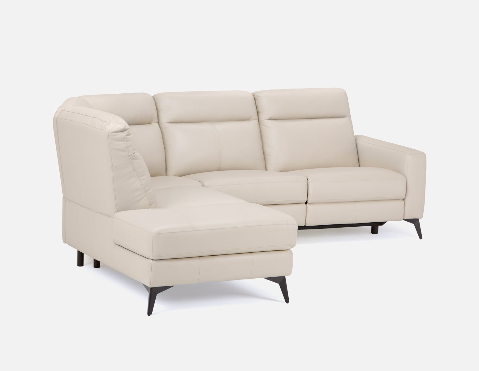 BILLIE right-facing 100% leather power reclining sectional sofa | Structube