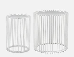 VERIA - set of 2 nesting tables 45 cm and 41 cm - White