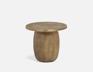 PUNCH - handcrafted aluminum end table 51 cm - Gold