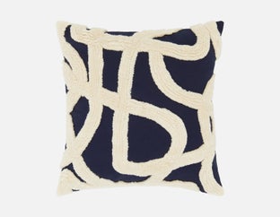 OUMUT - coussin 45cm x 45cm - Bleu foncé
