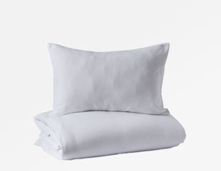 EDDIE - ensemble housse de couette 3 pièces, grand lit - Blanc