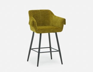 RALPH - tabouret de comptoir rembourré du milieu du siècle 66 cm - Mousse