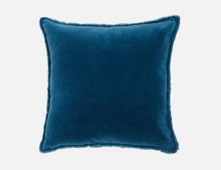 DULCE - coussin en velours 50 cm x 50 cm - Bleu