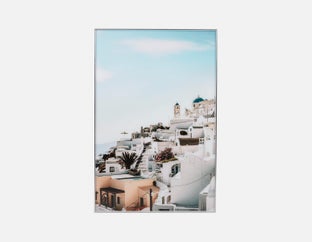 SANTORINI III - framed giclée 80 cm x 120 cm - Multi