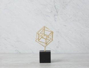CUBIC - sculpture 26 cm - Or