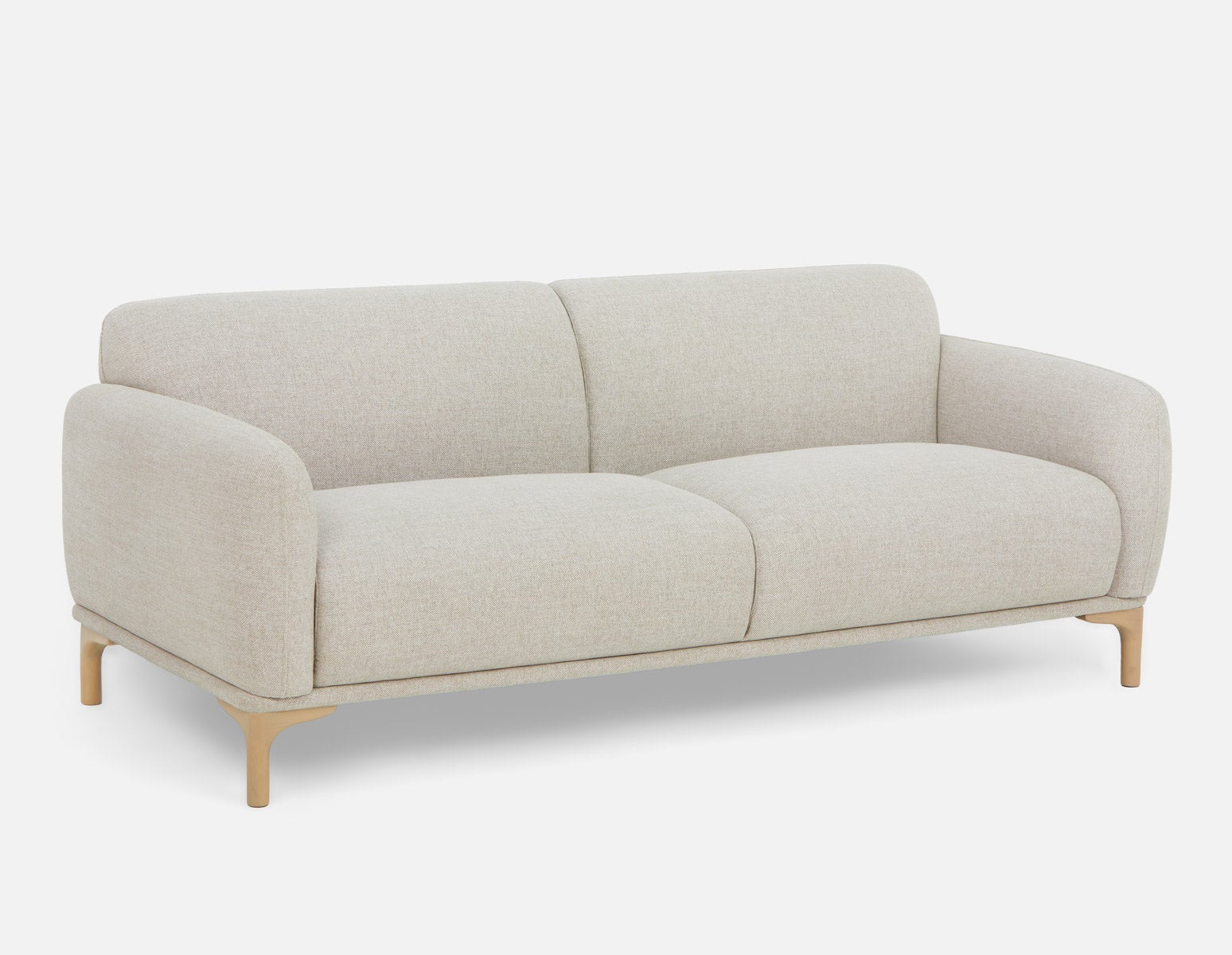 BRUX - mid-century modern 3-seater sofa - Greige