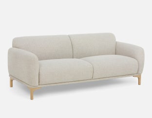 BRUX - mid-century modern 3-seater sofa - Greige