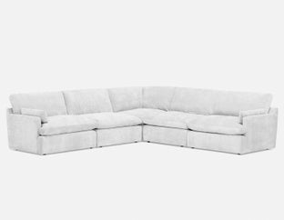 CHABLIS - 5-pc modular interchangeable sofa - Light Grey