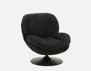 ROUSSEAU - corduroy accent chair - Charcoal
