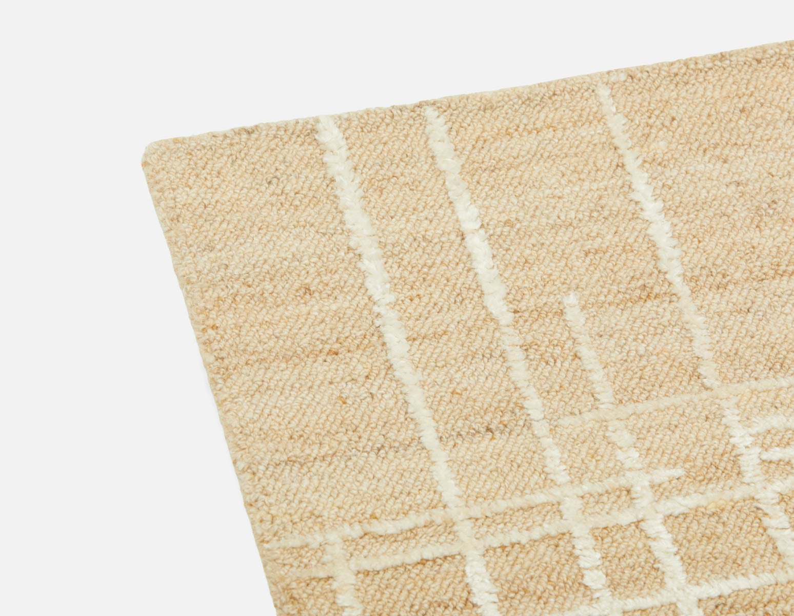 ALTHEA - tapis artisanal en laine 8'x10' - Champagne