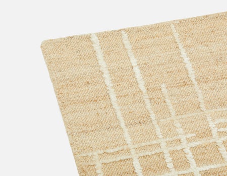 ALTHEA - tapis artisanal en laine 8'x10' - Champagne