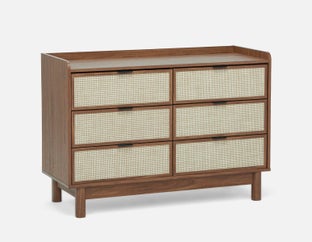 ELLINGTON - commode contemporaine à 6 tiroirs - Noyer