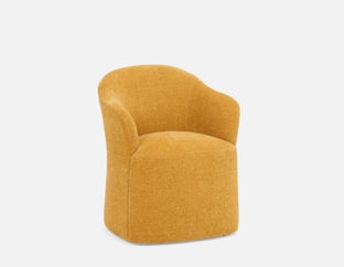 MAGNUS - dining chair on casters - Dijon