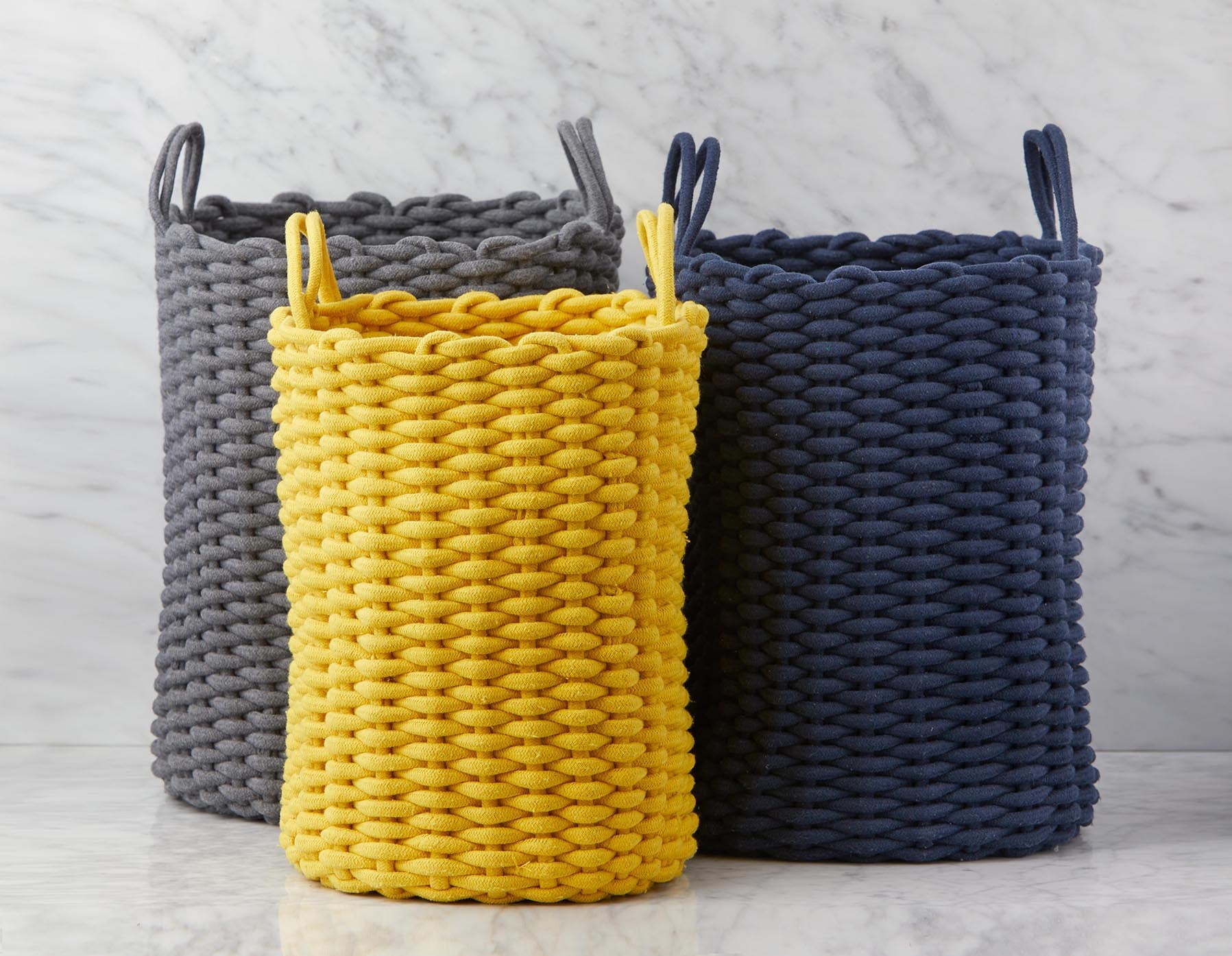 Paniers De Rangement En Corde Tissée Ensemble De 3 Paniers Blanc Pour étagères Bacs Décoratifs Organisateurs De Corbeille Pour Jouets Bébé, Cadeau Paniers De Rangement En Corde Tissée Ensemble De 3 Paniers Blanc Pour étagères Bacs Décoratifs Organisateurs De Corbeille Pour Jouets Bébé, Cadeau