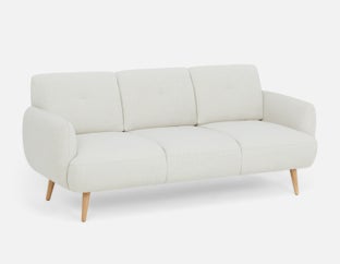 GRANADA - mid-century modern 3-seater sofa - Cream