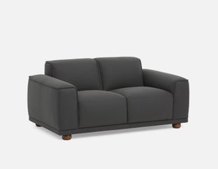 VIGO - canapé d'appartement 100% cuir - Noir