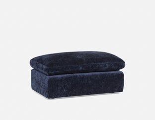 CHABLIS - luxurious ottoman 44" x 22" - Blue