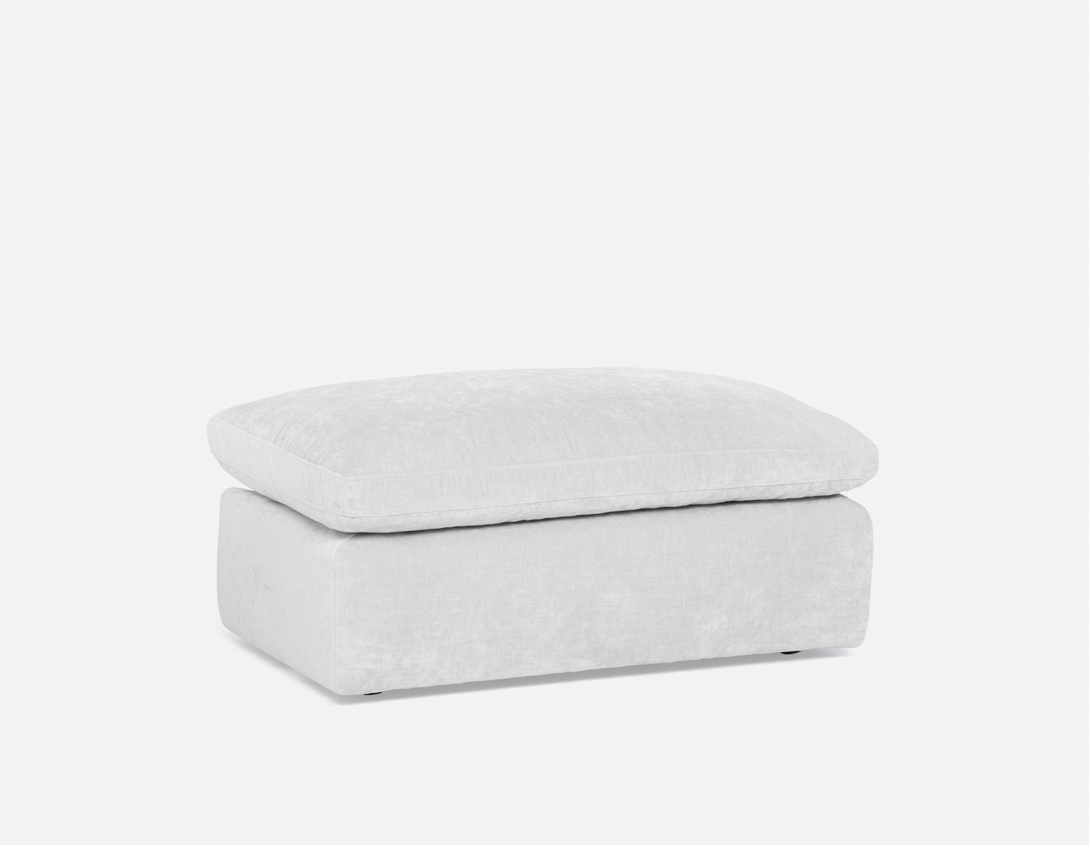 CHABLIS - pouf luxueux 44" x 22" - Gris clair