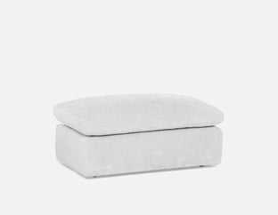 CHABLIS - pouf luxueux 44" x 22" - Gris clair