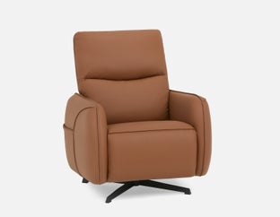 JASPER - fauteuil contemporain moderne à inclinaison électrique - Caramel