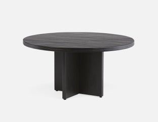 MISTRA - recycled timber dining table 150 cm - Black