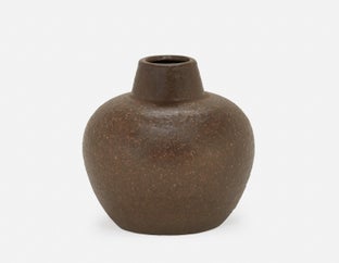 JONNO - vase en céramique 23 cm - Brun