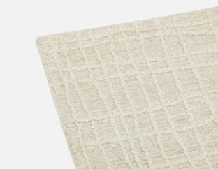 OUREA - tapis artisanal en laine 8'x10' - Ivoire