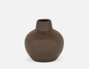 JONNO - vase en céramique 21 cm - Brun