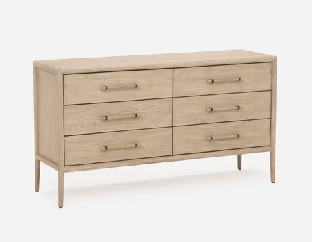 SAHARA - minimalist scandinavian 6-drawer dresser - Natural