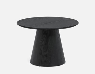 SORENO - table d'appoint ronde contemporaine minimaliste 60 cm - Noir