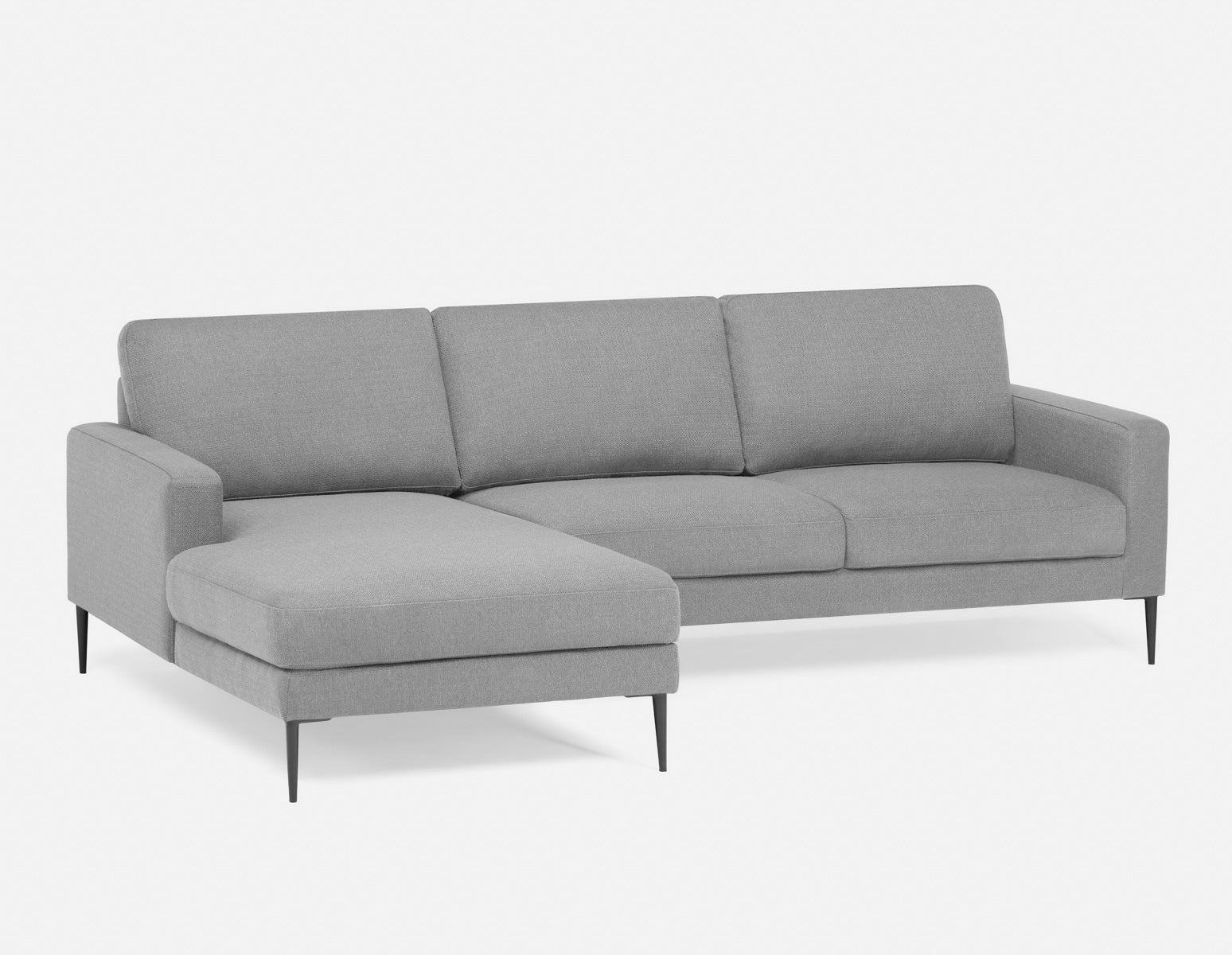 TERESA - contemporary left-facing sectional sofa - Grey