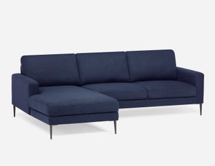 TERESA - canapé d'angle moderne côté gauche - Bleu