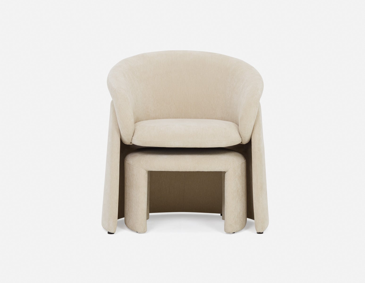 HANCHA chaise d'appoint moderne avec pouf undefined