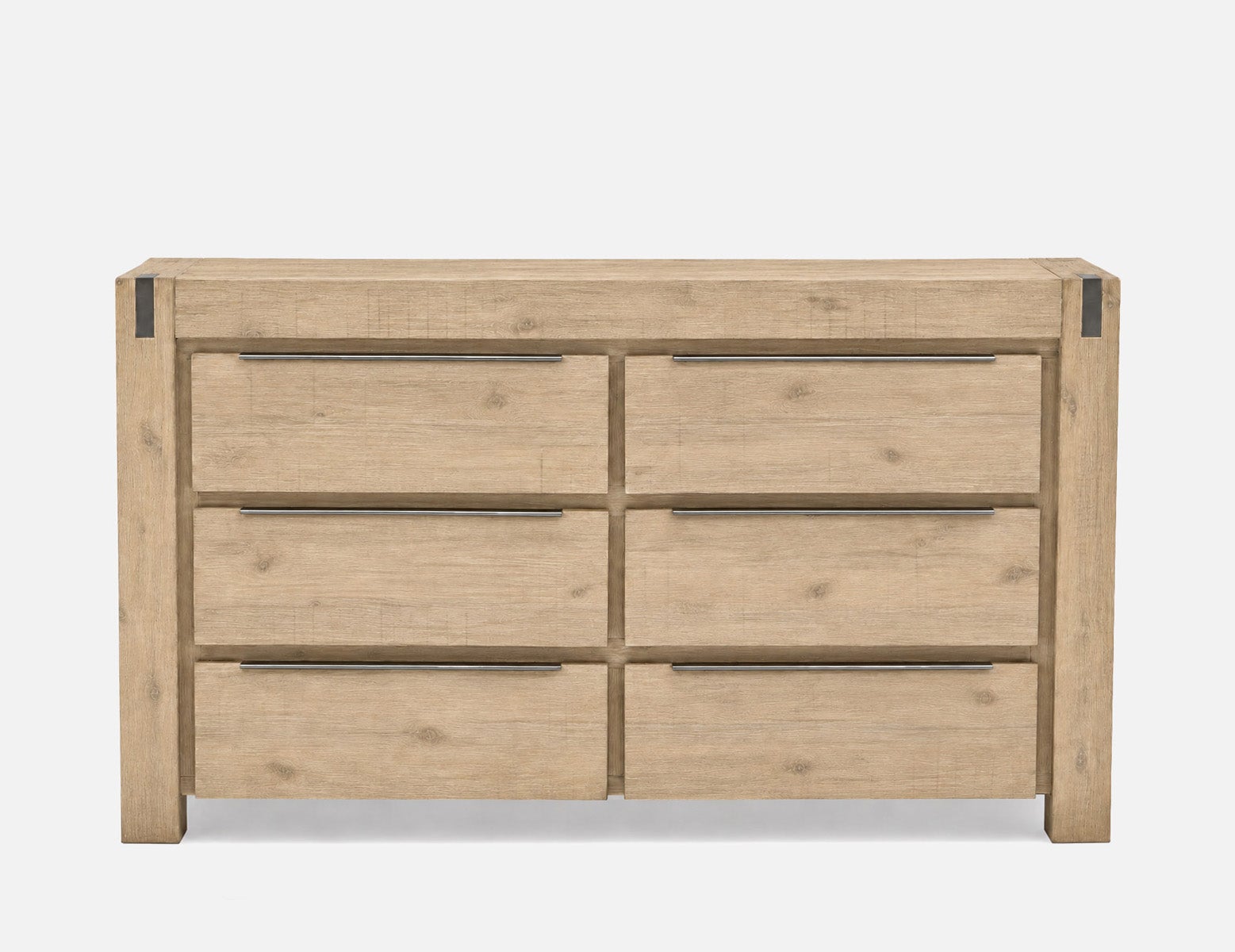BREMEN modern farmhouse solid acacia wood 6-drawer dresser undefined