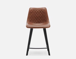 MALI mid-century modern counter stool with backrest 61 cm | Structube