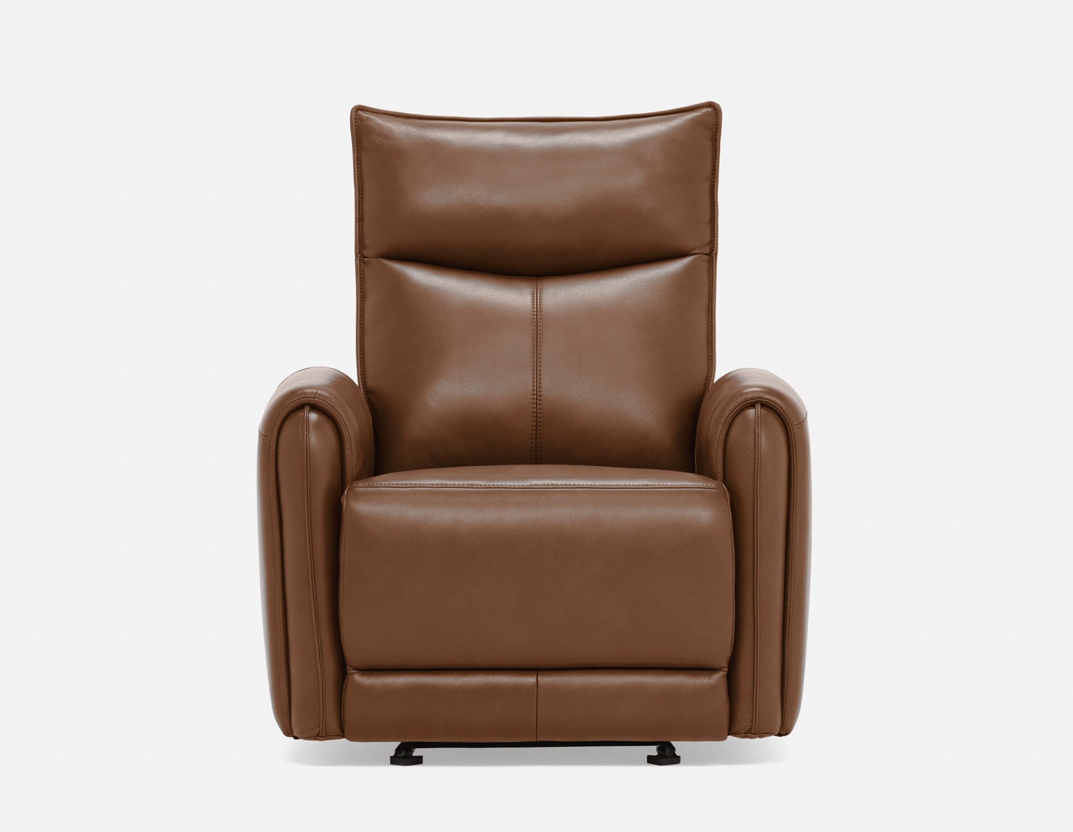 CALVERO contemporary power-reclining and glider 100% leather armchair with usb port undefined